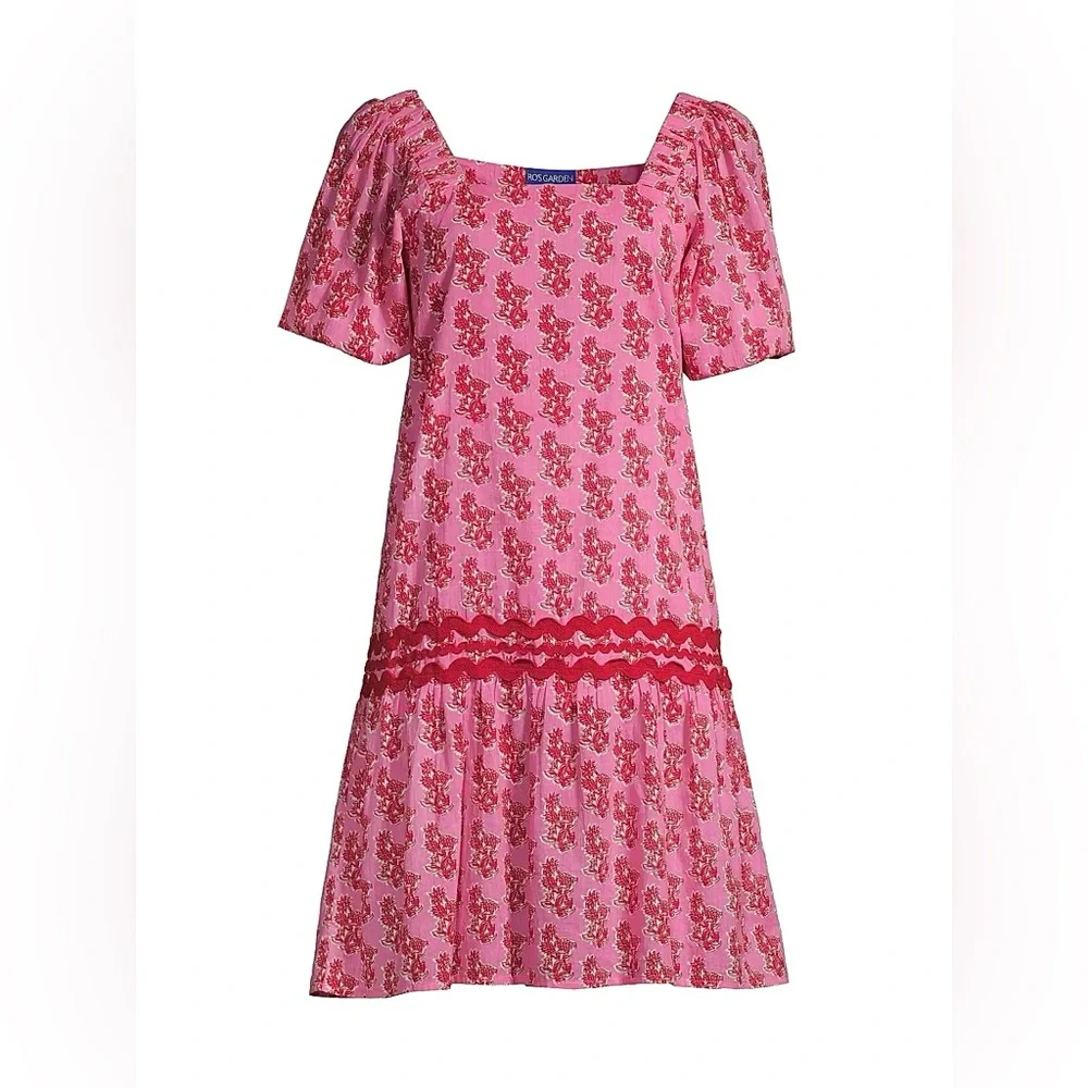 Ro’s Garden Hamilton Helsinki Block Print Floral Mini Dress